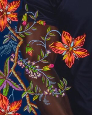 Kehinde Wiley Instagram - Portrait of  Uyoobong Anthony Sunday, oil on linen 72”x96” 2024 @kehindewiley #kehindewiley
