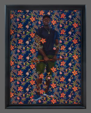 Kehinde Wiley Instagram - Portrait of  Uyoobong Anthony Sunday, oil on linen 72”x96” 2024 @kehindewiley #kehindewiley