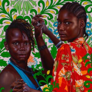 Kehinde Wiley Instagram - The Three Graces (Coumba, Mariama, Rokhaya) 2023 Oil on canvas 96 x 72 inches