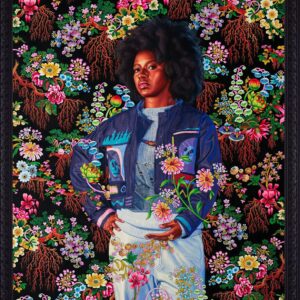 Kehinde Wiley Instagram - Portrait of Nelly Moudime II, 2020, oil on linen, 72 x 60 in