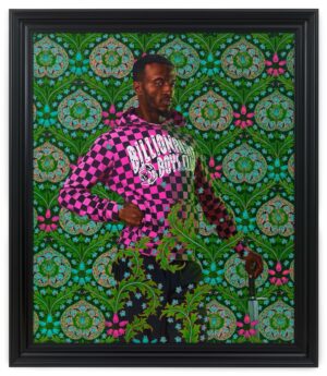 Kehinde Wiley Instagram - Portrait of Kujuan Buggie 2024 Oil on canvas 60 x 72 inches. Part of ‘Entangled Pasts, 1768-now’, opening tomorrow at the Royal Academy, London.

‘Entangled Pasts, 1768-now: Art, Colonialism and Change’ brings together over 100 major contemporary and historic works as part of a conversation about art and its role in shaping narratives of empire, enslavement, resistance, abolition and colonialism - and how it may help set a course for the future. @royalacademyarts @kehindewiley