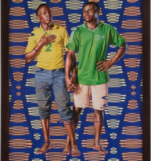 Kehinde Wiley Instagram - Kehinde Wiley. “Alain Tala and Teddy Siemogne, 1919-1960,” 2012. Oil on Canvas. 96h x 72w in. 

One of over twenty pieces on view in "Kehinde Wiley, Peintre de L'Épopée" which opens today at Centre d'Art La Malmaison, Cannes, France. Curated by Numa Hambursin, this retrospective brings together works covering over a decade of Kehinde Wiley’s practice, including his acclaimed The World Stage series. The exhibition marks the first major survey of the artist’s work in France. "Kehinde Wiley, Peintre de L'Épopée" is open through November 1, 2020. 

#centredartlamalmaison #cannes #kehindewiley #theworldstage