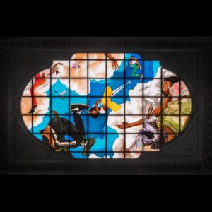 Kehinde Wiley Instagram - Kehinde Wiley, “Go,” 2020. Stained glass with aluminum frame, gypsum molding, steel structure, and LED light panel.

Artist Kehinde Wiley’s site-specific stained-glass installation restages the grandeur of 18th century European ceiling frescoes. Working through the modern Black body, the artist reimagines breakdance at the intersection of the epic and the intimate to offer a nuanced perspective on art history and the broader evolution of culture.

On view beginning January 1, 2021 at Moynihan Train Hall 33rd Street Midblock Entrance Hall, New York.

© Kehinde Wiley. An original work of art commissioned by Empire State Development in partnership with @PublicArtFund for #MoynihanTrainHall Photographer: Nicholas Knight. Image courtesy of #KehindeWiley @SeanKellyNY #EmpireStateDevelopment and #PublicArtFund