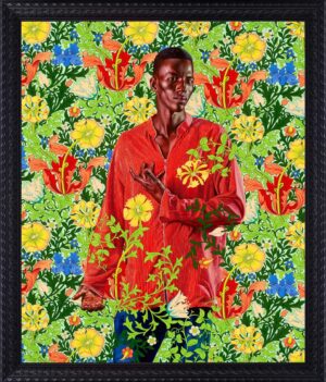 Kehinde Wiley Instagram - Portrait of Seydou Bâ Sileye, 2020, oil on linen, 72 x 60 in