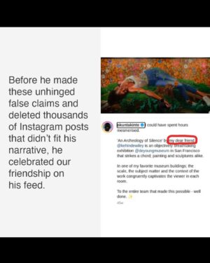 Kehinde Wiley Instagram - Setting the record straight…… (swipe)