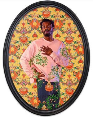 Kehinde Wiley Instagram - Portrait of Najee Hall II, 2022 oil on linen 96”x 69” @kehindewiley @seankellygallery #kehindewiley