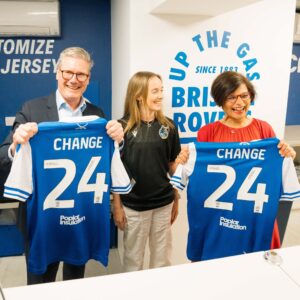 Keir Starmer Instagram - Great to spend time with @thangamdebbonairemp at @official_brfc.

Football and patriotism go hand in hand.

My Labour government will widen access to sport to develop the talent of future stars and cement national pride in sports.