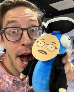 Keith Habersberger Instagram - This is so fun. You can now buy an actual toy version of this silly craft I made last year. Long live Jay the Business Bird. Tryguys.com/bird