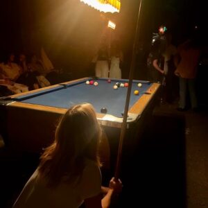 Kelli Garner Instagram - I have never seen more softness and beauty around a pool table in my life. ❤️‍🔥🎱❤️‍🔥