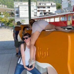 Kelli Garner Instagram - If you think of me in Switzerland, I would like for you to think of me like this.