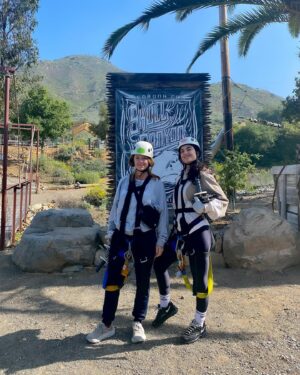 Kelli Garner Instagram - I am truly un-becoming into the dork that I have always been. 

Tania and I really enjoyed getting our harnesses tugged on all day.  Can I say that!!???!!