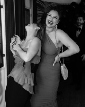 Kelli Garner Instagram - Oh what a night! @mrdrewsky You are the most consummate host and I look forward to all of your parties and of course destroying the dance floor. Gown or not! Have we found my earrings yet?