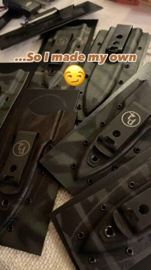 Kelly Carlson Instagram - I am not a fan of any camo patters and color choices in the market. And it scratches SO easily! So I thought of when guys would paint their rifles Downrange. I like this vintage concept and make it yours. The black on black is 🔥 Or ones with subtle hints of a flat dark brown or dark green. Actual texture difference and reflection difference. Hope you like it cuz it’s staying. This is just a couple of many and all are unique. It seems real to me. I made what I want it to look like but also it’s authentic camo. I did some crazy ones for fun too. But I always have black so don’t panic 😂