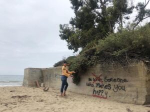 Kelly LeBrock Instagram - Funny , I posted this thought last week and here it is at the beach I went to !  I guess someone trying to tell  me something ❤️