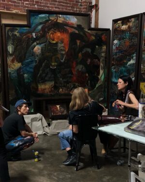 Kelly McCormack Instagram - I feel like an art historian ⚔️

The shape of the rock that’s hurtling towards the sea, and the Three Fates beholding her @_celesters_ @louisebonnetstudio @isabellealbuquerque