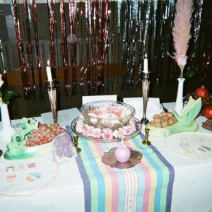 Kelly McCormack Instagram - The only pink I’d allow on here 🎀

Finally developed the photos from Mara’s Surprise Birthday Bat Mitzvah 🎀 

With the help of glorious glorious women, we gave a distinctly feminine tilt to the ritual. Thank you @jessejoy for the altar, @marissa.h.schwartz for the party dress & picture board, @jababeo for the tunes, and @blu.th for the words, ceremony, and Torah, and all the revelations and reinventions found within 🎀

And of course thank you to the Zigler family for your love & commitment 🎀

Mazel @ziglanation 🎀