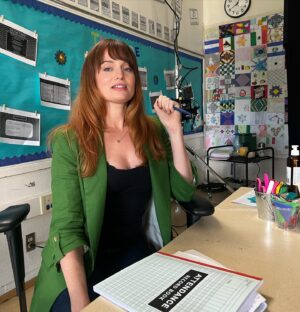 Kelly Pantaleoni Instagram - Introducing Ms.Phoenix 🔥 🦅 can you tell I watched “Bad teacher” with Cameron Diaz the night before filming 💀 #iykyk 

Day 1: “FINALS” // a high school movie tba… 

BTS 📷 @shanequa363 
Director @shootfilmsnotpeeps 
MUA 💄 @hexedbynikolas 

P.s I delete the IG app when I’m not posting so don’t hmu here! 💋 

✖️✖️✖️

#highschoolstory #teacherlife #onset #btsvideos
