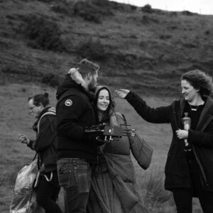 Kelly Thornton Instagram - Just after my wrap on Bainne 🎥 @jack_reynor and I met 8 years ago when he read with me for my first ever role, and he’s been my brother ever since. It’s so special to me to be a part of his directorial debut and man did he do an amazing job. Born for it. 📸 by my sis @madelinemulqueen 🖤