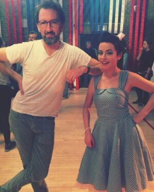 Kelly Thornton Instagram - @singstreetmovie comes out on DVD & BluRay today, here's me & our wonderful director JC while filming the 50s style #driveitlikeyoustoleit scene, I had so much fun being apart of this movie, its a hilarious, heart warming, life affirming film full of great music that everyone should see ☺ go get it! #singstreet @lucyboynton1 @ferdiawalshpeelo @iankenny1 @karlrice @ben.carolan @jafarismusic @_mark_mckenna_ #johncarney