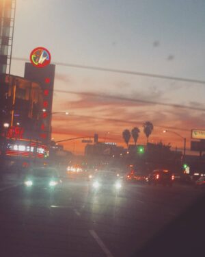 Kelly Thornton Instagram - Beautiful sunset this evening in downtown la