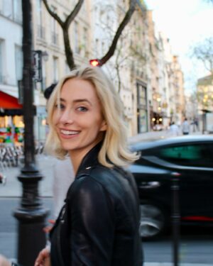 Kelsey Crane Instagram - My friend @itsgogo surprises me out of the blue 💙 with pictures from our trip to Paris in 2019 🇫🇷 These snaps are the surprise portraits he sent to me today. Somehow they capture how I feel today at 41 years old. My gaze reflective, always dreamy. My heart silly, hopeful and vulnerable. My walk always far too fast and without good reason. 5 years since these pictures were taken. And yet I recognize myself in her eyes. Even without all the lessons the last 5 years have taught me. We change so much and also not at all. So there I am Mona Lisa smiling at my friend knowing less than I know now but knowing the best is always still to come. Same is true today and that’s a good day ⛅️
