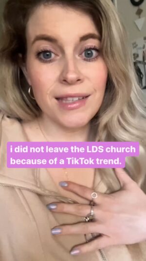 Kelsey Edwards Instagram - to my believing LDS friends & family: i’m glad the church brings you joy & i’m so glad you’re staying! we should all do what brings us joy.

please also understand the pain that is caused when narratives are perpetuated like “leaving the church seemed popular on TikTok” and asking people to stay silent when they leave. we didn’t get lazy, most of us fought like crazy to stay, because we desperately wanted to. 

i’m glad @bradrwilcox asked this guy “why,” but stories like his are the EXCEPTION, not the norm. 

#formerlds #exmormon #exmo #formermormon