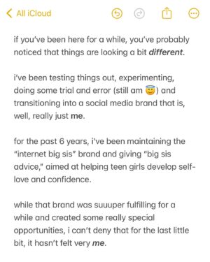 Kelsey Edwards Instagram - things have been looking a lil different around here.. this is why :) 

#mindset #growth #authenticity #authentic #creative #creativity #growthmindset #multipassionate #multipassionateentrepreneur #multipassionatecreative