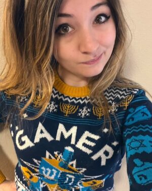 Kelsey Lewin Instagram - happy hanukkah, gamers

(yes i celebrate both)
(yes i got this in the kids section of target)