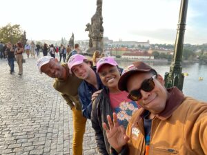 Kelvin Harrison Jr. Instagram - introducing the praha drinking team