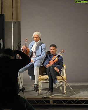 Kelvin Harrison Jr. Instagram - @chevaliermovie bts pt. 1 
title: “i love you, lot”

ronke, ronald, auntie k

in theaters APRIL 21 !!!