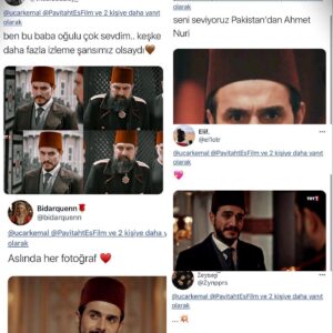 Kemal Uçar Instagram - geçen gün twitterda sevdiğiniz Ahmet Nuri görsellerini gönderin instagramda paylaşıcam dedim, bin tane yollayıp beni bitirdiniz. valla üç saattir uğraşıyorum😅 bi postta 10 adet koyulabiliyomuş, ben de aradan seçip paylaşmak zorunda kaldım, sonda da çok sevdiğim bi kolajı ekledim.. mutlu ettiniz sağ olun dostlar🤓✋🏻 @payitahtdizi @esfilmcomtr @trt1 not: fotoğrafını ekleyemediklerim kusura bakmasın, bi sonraki sefere🤷🏻‍♂️ not2: sondaki video ➡️ @kemalucarfan 💫