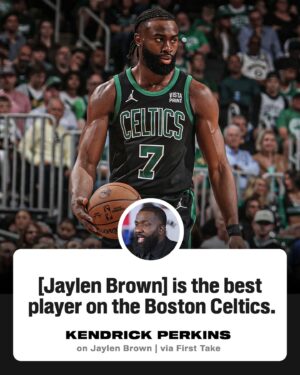 Kendrick Perkins Instagram - @kendrickperkins says Jaylen Brown is standing on business 😤