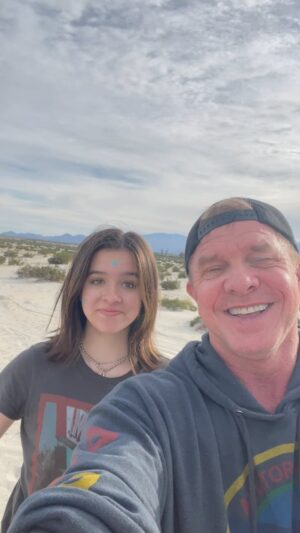 Kenny Johnson Instagram - Jelli Rocks !  All positive vibes !  Breathe !! Have the best  2024  with lots of Huge Love ,kindness , dreams into action! And  to the world ,from Me & Jelli , a wish of world peace !! Happy New Year , and every moment that follows , be all you can be !! One LIFE !! #newyear #newyearseve #love  #life #happiness #daughter