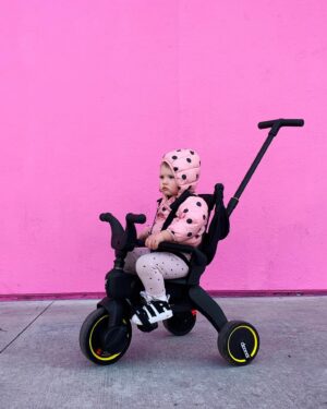 Kenny Wormald Instagram - Harlow’s morning cruise on her @doonausa 😍 

#paulsmithpinkwall #doonausa
