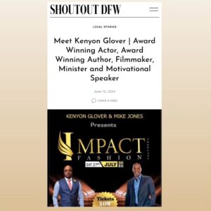 Kenyon Glover Instagram - ***NEW ARTICLE JUST RELEASED****
LINK IN BIO... 

#ShoutOutDFW #DFW #DallasTexas #KenyonGlover #GodsSoldier #worldchanger #ManofGod #Ambassador4Christ #AwardwinningAuthor #awardwinningactor #Filmmaker #Minister #MotivationalSpeaker #philanthropist #Advocate
