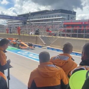 Kevin Clifton Instagram - Had the absolute best day ever at Silverstone with @jon_clough102 for the British Grand Prix.
Thank you so much @mclaren for hosting us and giving us the best time.
Slightly gutted for @landonorris but so special to see the legend @lewishamilton get win number 104🔥