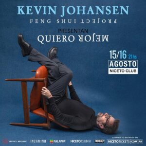 Kevin Johansen Instagram - Buenos Aires! 
Seguimos presentando “Quiero Mejor” en el mítico @nicetoclub , nos vemos en Agosto! 🫶 #fengshuiproject