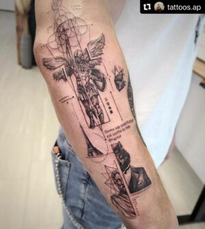 Kevin Kesar Instagram - Every tattoo I have is based on a story or experience I’ve endured over the course of my life.

All I’d like to say about this one for now is that it’s important for some of us to realize that we are currently living inside one of our answered prayers while we wait for the next ones to be answered.

There’s always a place for gratitude in every second of our lives.

Repost @tattoos.ap
・・・
Todays 🔥 work! 
Thanks for the trust🙏🏻 @realkillerkross 
.
.
@inkvitrus 
.
.
Dm me for appointments✨
#angeltattoo #wolftattoo #geometrictattoo #finelinetattoo #orlandotattooartist #floridatattooartist #lineworktattoo