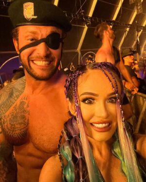 Kevin Kesar Instagram - A rave vet takes her metal head husband to Forbidden Kingdom to see Excision. 🏰 

SWIPE ➡️

Huge thank you to @a.nicole_jackson and @goddesskrownzbeauty for the gorgeous festival braids! ❤️

#ForbiddenKingdom #Excision