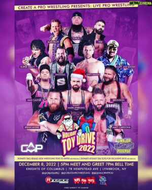Kevin Kiley Jr. Instagram - Last time I checked it’s the Holidays in New York City…Ring the Bells!!!

Grateful to be appearing for the 2022 @majorwfpod Holiday Toy Drive in New York City December 8th

This event will not have paid tickets you will receive  admission by bringing two items for donation at the door 

Please check @createaprowrestling for more details on how to donate to this wonderful cause 

#ToysForTots #RingSide #PabsBlueRibbon