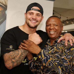 Kevin Lerena Instagram - Rest in peace to South African boxing legend Dingaan Thobela 🥊 Your talent and determination in the ring will never be forgotten. You always supported me and believed in my abilities, pushing me to reach my fullest potential. Thank you for your inspiration and motivation, Champ. #RipChamp 🕊️