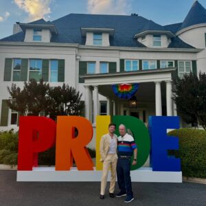 Kevin McHale Instagram - Happy Father’s Day to Daddio! Got to go to the @vp’s Pride event this week in DC and he was a hit! The rest of the week people just kept talking about him - per usual. King Cale, the life of the party, the man who can befriend a brick wall. 

*fun fact/ rumor but I like it: this is the first even held at the newly expanded outdoor area. The $ was initially put aside for the expansion by the last VP. So the first event was a Pride event and the first time a drag queen performed at the residence - @66wind99! Poetic. 🌈 

Thank you @shanewjordan & @drrickhendrix for including us in this special event. And thank you to everyone who was so kind to my dad, he hasn’t stopped talking about meeting so many wonderful people!