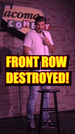 Kevin McNamara Instagram - FRONT ROW FIRING SQUAD!!!! 
I DESTROYED THE WORLD’S CREEPIEST TABLE OF DUDES! 
•
#comedy #roast #standup
