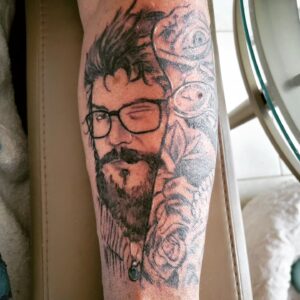 Kevin Nash Instagram - Thank you @dolladvtd for completing the circle. You inked my face on Tristen and last night you inked Tristen on me. Thank you @heygrogan for providing the artwork that captured Tristen so well. Thanks Tamara for the perfect photo to capture their work.