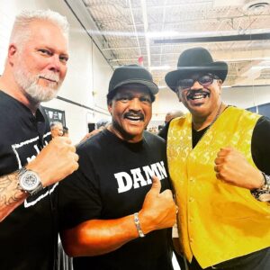 Kevin Nash Instagram - @thegodfather and Ron Simmons hanging out with some old tall cat this weekend. Great to catch up. Two of the best fuckers in the business. Never see either without a smile.