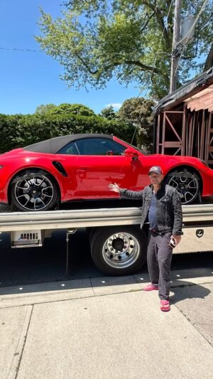 Kevin O'Leary Instagram - A new decade of daddy begins. Finally a #porsche that matches my #watch bands. When I got my first one 20 years ago my wife @lindaoleary said “oh look another bald asshole in a Porsche” that’s  why I love her!