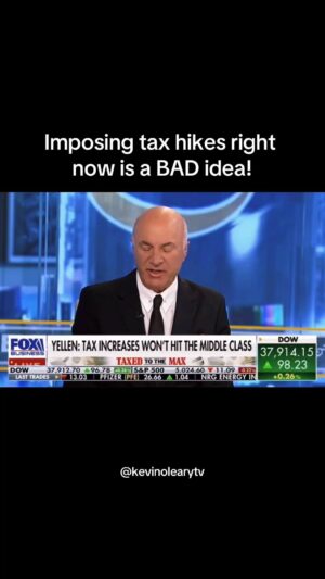 Kevin O'Leary Instagram - The tax the rich rhetoric has been going on for decades in every election cycle. Imposing tax hikes right now on the U.S. economy is a BIG mistake. We’ve still got high inflation which is a hidden tax on the middle class. If you tax again on top of that, you’re squeezing growth out of the economy. It’s a very simple equation.