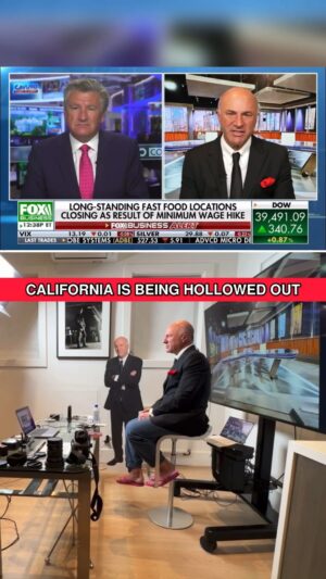 Kevin O'Leary Instagram - California is being hollowed out. Businesses and taxpayers are moving out of the state. I don’t even invest in startups based in California anymore. It’s NOT a place to do business. That place is a disaster!