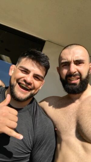 Khadzhimurat Bestaev Instagram - Ирæттæ размæ Осетия!!! ⚪️🔴🟡

#tbt with my brotha KG @kgastelum 

#khadzhibest #kelvingastelum #ossetia #ираттаразма #иристон #ufc #mmafighters #california #teammates