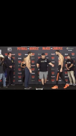 Khadzhimurat Bestaev Instagram - @bellatormma #bellator286 #weighins #facetoface 
#longbeach @therealscottcoker @burtwatson4real 
#mmafighters @showtime @monsterenergy